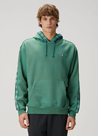 Champion Erkek X Angelo Baque Yeşil Kapüşonlu Sweatshirt S