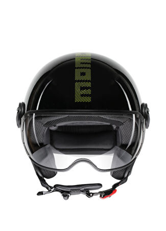 Momodesign Fgrt Classic Stripes Blk Yellow Fluo Açık Motosiklet Kaskı Xl -1