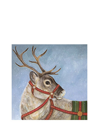 Hester & Cook Dashing Reindeer 20 Li Servis Peçetesi Seti Çok Renkli -1