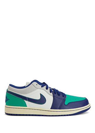 Nike Erkek Air Jordan 1 Low Beyaz Deri Sneaker 40