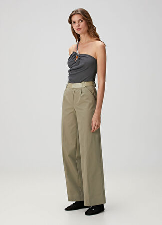 Christopher Esber Kadın Haki Wide Leg Pantolon 6 Us