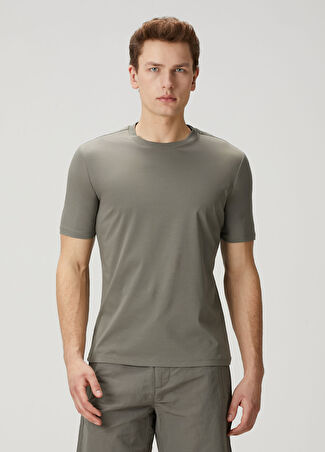 People Of Shibuya Erkek Vizon Logo Baskılı T-Shirt Bej S