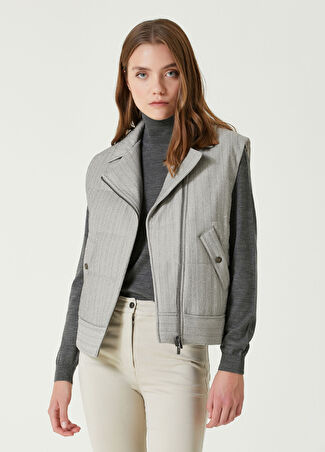 Beymen Collection Collection Kadın Gri Hotfix Kapitoneli Yelek 34