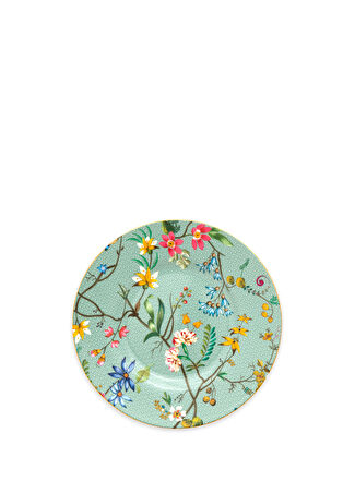 Pip Studio Jolie Mavi Çiçek Desenli Petit Four Tabağı - 1