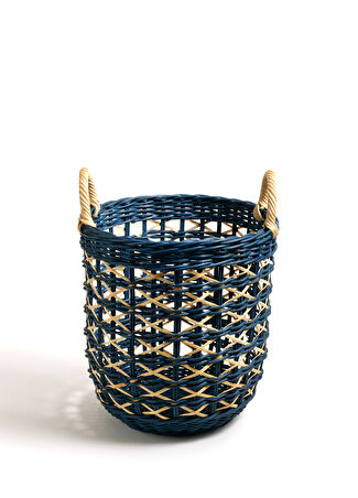 Zsa Zsa Zsu Java Lacivert Rattan Sepet 34 Cm -1