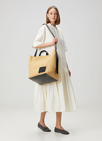 Jil Sander Kadın Krem Midi Elbise Bej 36 It