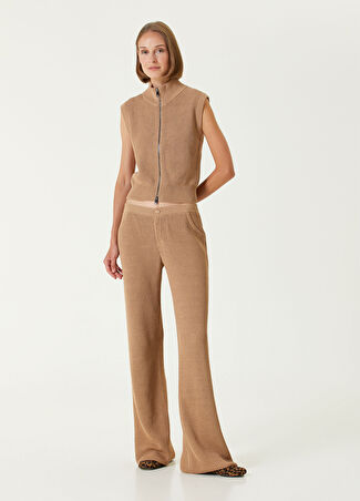 Aya Muse Kadın Aries Camel Triko Pantolon Kahverengi M