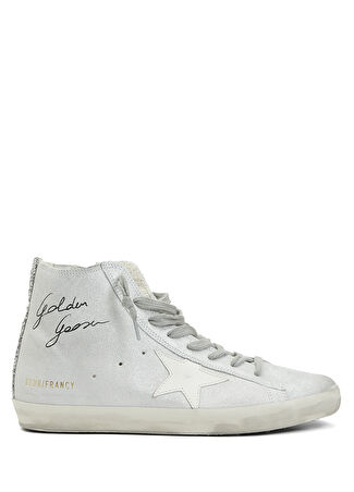 Golden Goose Kadın Francy Silver Deri Sneaker Gri 37