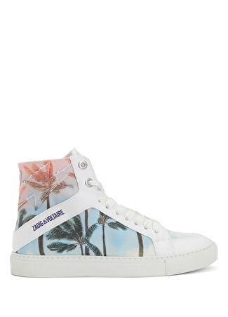 Zadig&voltaire Kadın Beyaz Palmiye Baskılı Sneaker 36