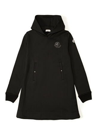 Moncler Kız Çocuk Siyah Kapüşonlu Elbise 12 Yaş