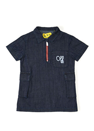 Off-white Kız Çocuk Denim Elbise Mavi 14 Yaş