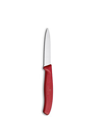 Victorinox Paslanmaz Çelik Kırmızı Tırtıklı Soyma Bıçağı 8 Cm Çok Renkli -1