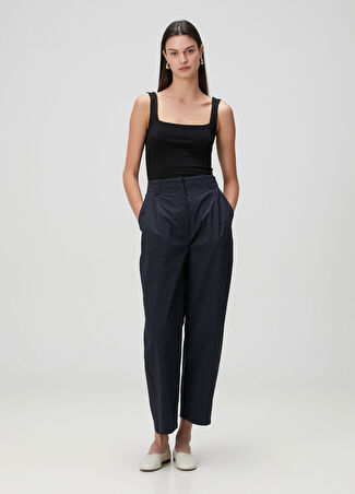 Maison Kitsune Kadın Lacivert Çizgili Pantolon 36 Fr
