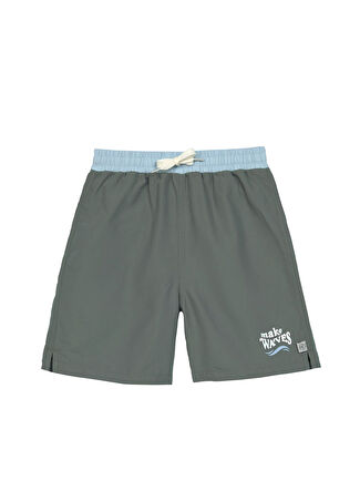 Lassig Erkek Çocuk Kids Uv Korumalı Deep Olive Şort Mayo Yeşil 5+ Yaş -1
