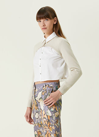 Dries Van Noten Kadın Merino Bolero Bej S