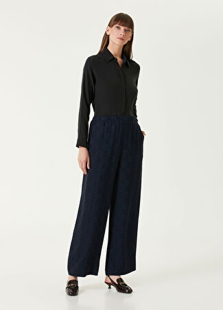 Givenchy Kadın 4g Lacivert Jakarlı Pantolon 36 It
