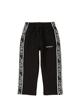 Off-white Erkek Çocuk Siyah Beyaz Logolu Pantolon 4 Yaş