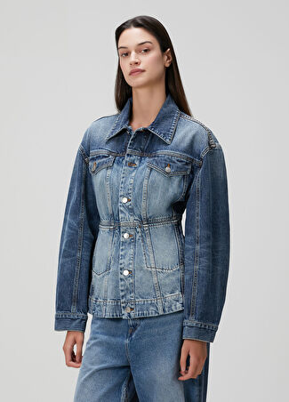 Stella Mccartney Kadın Mavi Denim Ceket S