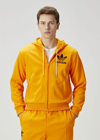 Adidas Erkek Wales Bonner Turuncu Kapüşonlu Sweatshirt M