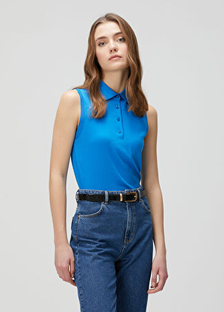 Beymen Collection Collection Kadın Mavi Kolsuz Polo Triko Xs