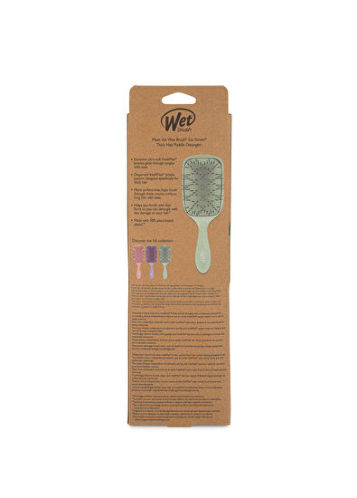 Wet Brush Go Green Paddle Detangler Yeşil Kalın Telli Saçlar İçin Geniş Saç Fırçası - 7