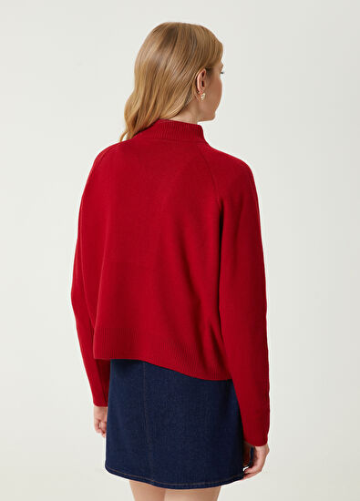Beymen Club Red Zippered Wool Sweater - 6