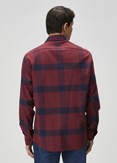 Beymen Club Comfort Fit Kırmızı Büyük Ekose Desenli Gömlek - 5