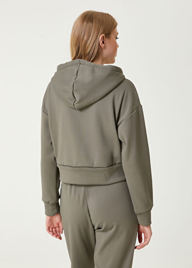 Beymen Club Khaki Zippered Hoodie - 6