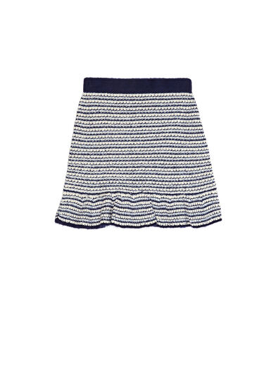 Beymen Club Lacivert Beyaz Çizgili Mini Etek - 7