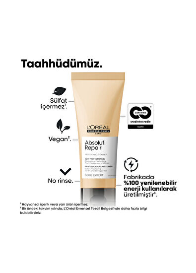 Loreal Professionnel Serie Expert Absolut Repair Yıpranmış Saçlar İçin Onarıcı Saç Bakım Kremi 200 ml - 5