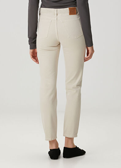 Toteme Gri Bej Organik Pamuk Jean Pantolon - 4