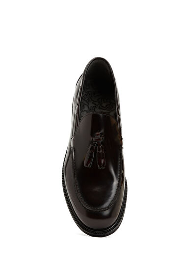 Beymen Club Bordo Püskül Detaylı Erkek Deri Loafer - 4