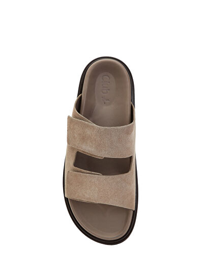 Beymen Club Vizon Çift Bant Erkek Süet Terlik - 4