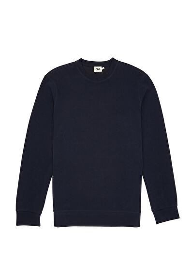 Beymen Club Navy Blue Logo Detailed Sweatshirt - 7