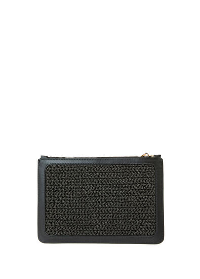Beymen Club Siyah Kadın Hasır Dokulu El Portföyü - 4