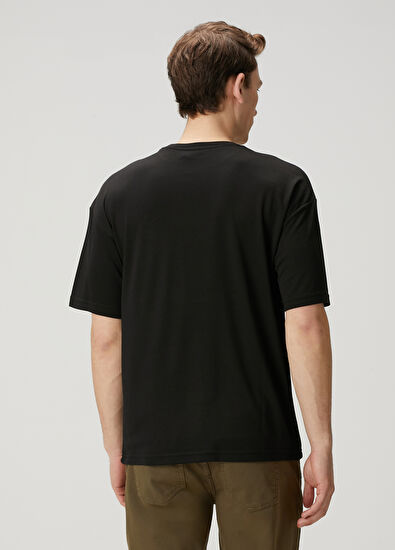 Beymen Club Black Logo Embroidered Oversized T-Shirt - 4