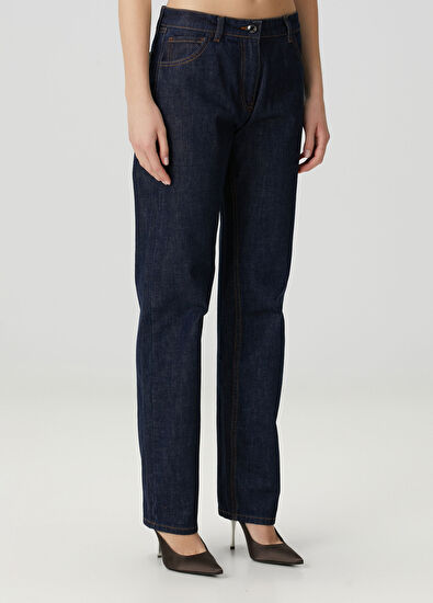 Magda Butrym Lacivert Straight Leg Jean Pantolon - 3