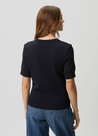 Beymen Club Navy Blue Piqué Textured Sweater - 5