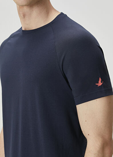 Beymen Club Lacivert Reglan Kollu Logolu T-shirt - 5