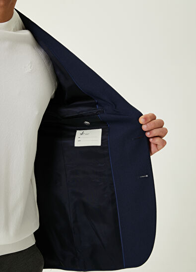 Lacivert Kuşgözü Dokulu Blazer Beymen Club Lacivert Kuşgözü Dokulu Blazer - 9