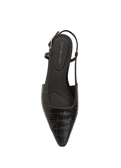 Tommy Hilfiger Brown Crocodile Pump - 4