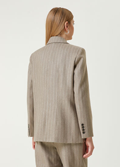 Beymen Club Camel Kruvaze Yün Blazer - 6