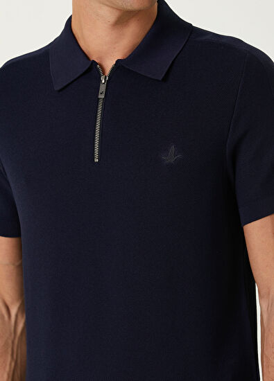 Beymen Club Navy Blue Polo Short Sleeve Sweater - 6