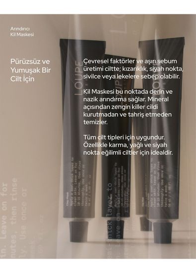 Loupe Clay Mask Sebum Düzenleyici Arındırıcı Kil Yüz Maskesi 50 ml - 4