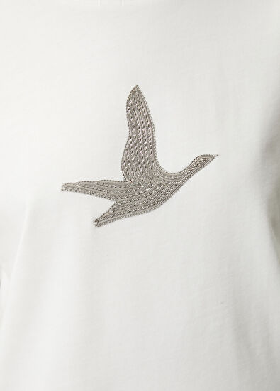 Beymen Club Kırık Beyaz Nakışlı Taş Logolu Mini Elbise - 6