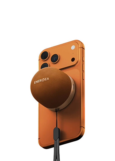 Energea MagAudio Go Orange Portable MagSafe Compatible Bluetooth Speaker - 3