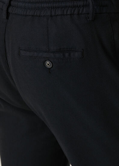 Beymen Club Siyah Beli Kordonlu Diyagonal Chino Pantolon - 5