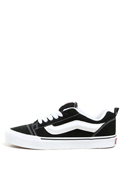 Vans Knu Skool Siyah Beyaz Kadın Deri Sneaker - 5