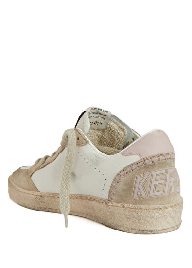 BallStar Bej Kahve Kadın Deri Sneaker - Görsel 5