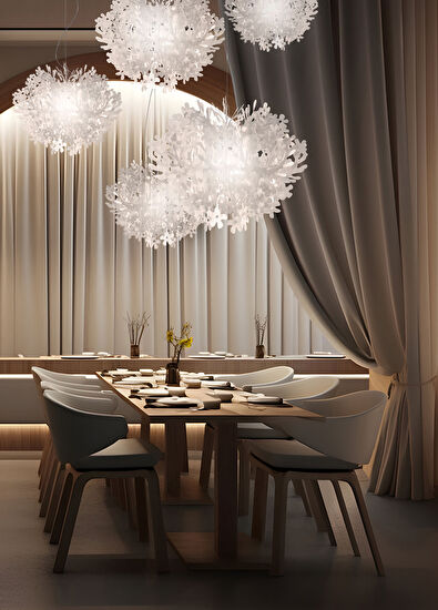 Slamp Fiorella White Led Pendant Chandelier - 5